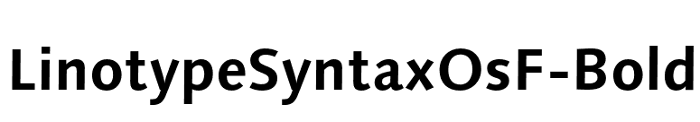LinotypeSyntaxOsF-Bold font preview