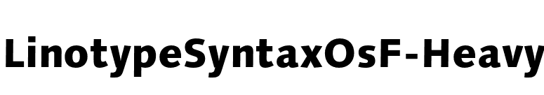 LinotypeSyntaxOsF-Heavy font preview