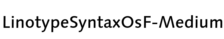 LinotypeSyntaxOsF-Medium font preview