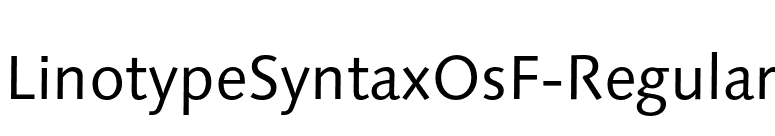 LinotypeSyntaxOsF-Regular font preview