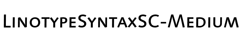 LinotypeSyntaxSC-Medium font preview