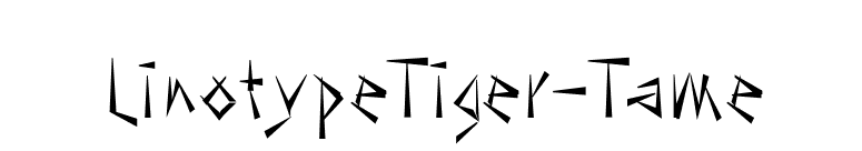 LinotypeTiger-Tame font preview