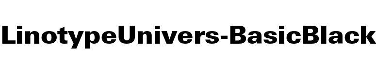 LinotypeUnivers-BasicBlack font preview