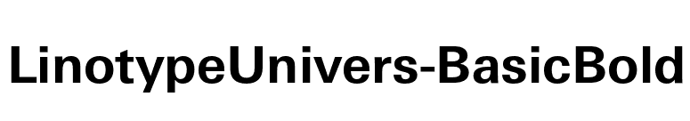 LinotypeUnivers-BasicBold font preview