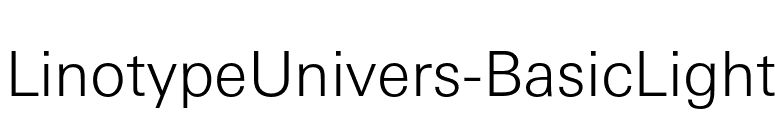 LinotypeUnivers-BasicLight font preview
