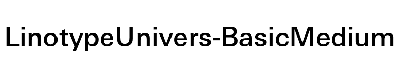 LinotypeUnivers-BasicMedium font preview