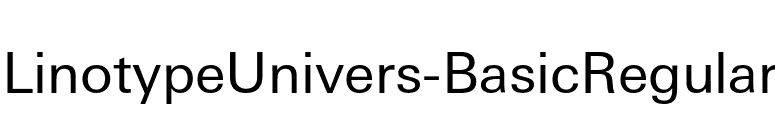 LinotypeUnivers-BasicRegular font preview