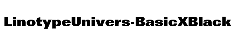 LinotypeUnivers-BasicXBlack font preview