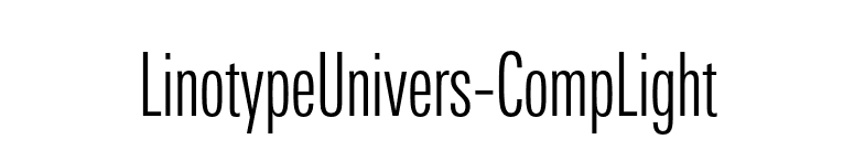 LinotypeUnivers-CompLight font preview