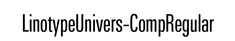 LinotypeUnivers-CompRegular font preview