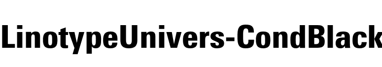 LinotypeUnivers-CondBlack font preview