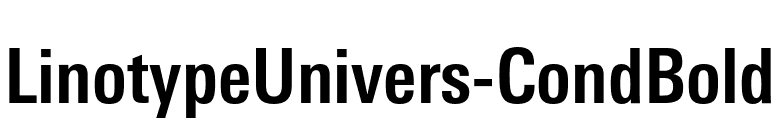 LinotypeUnivers-CondBold font preview