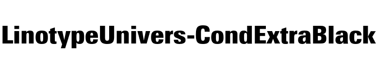 LinotypeUnivers-CondExtraBlack font preview
