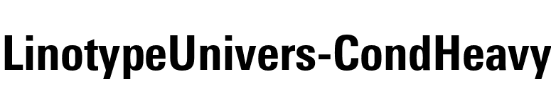 LinotypeUnivers-CondHeavy font preview