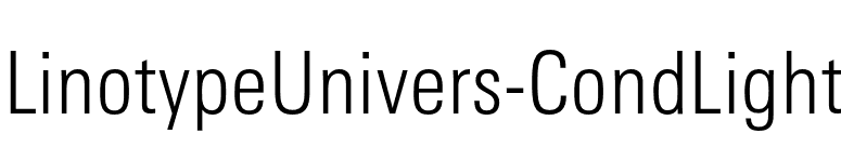 LinotypeUnivers-CondLight font preview