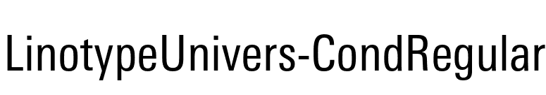 LinotypeUnivers-CondRegular font preview