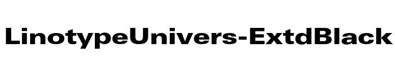 LinotypeUnivers-ExtdBlack font preview