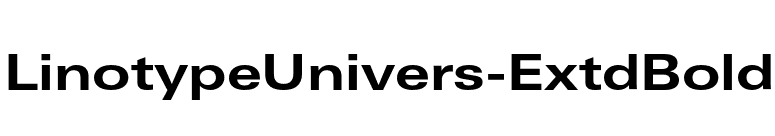 LinotypeUnivers-ExtdBold font preview