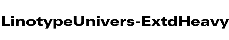 LinotypeUnivers-ExtdHeavy font preview