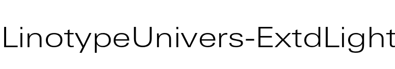 LinotypeUnivers-ExtdLight font preview