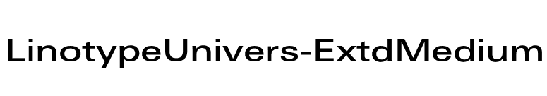 LinotypeUnivers-ExtdMedium font preview