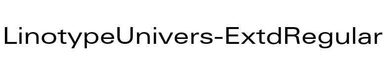 LinotypeUnivers-ExtdRegular font preview