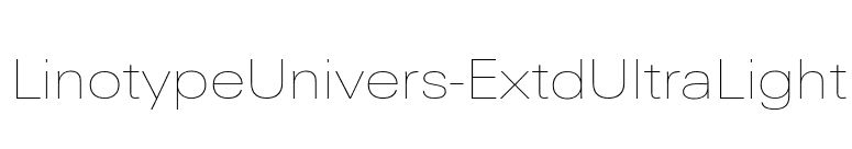 LinotypeUnivers-ExtdUltraLight font preview