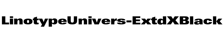 LinotypeUnivers-ExtdXBlack font preview