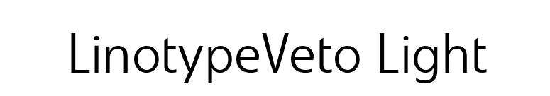LinotypeVeto Light font preview