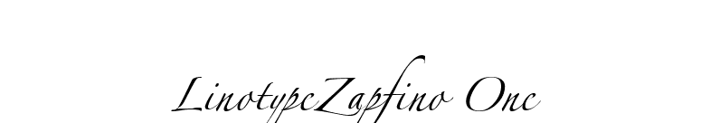 LinotypeZapfino One font preview