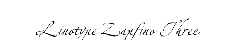 LinotypeZapfino Three font preview