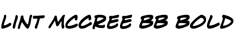 Lint McCree BB Bold font preview