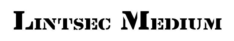 Lintsec Medium font preview