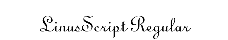 LinusScript Regular font preview