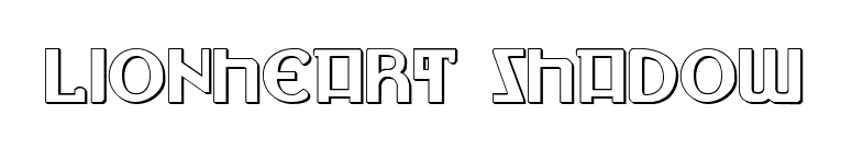 Lionheart Shadow font preview