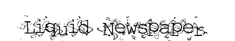 Liquid Newspaper font preview