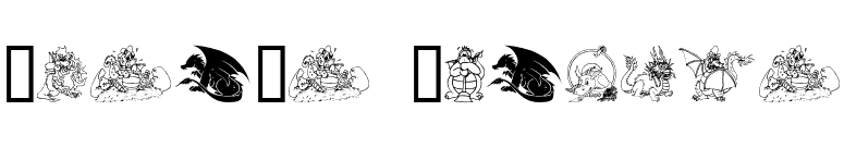 Lisa's Dragons font preview