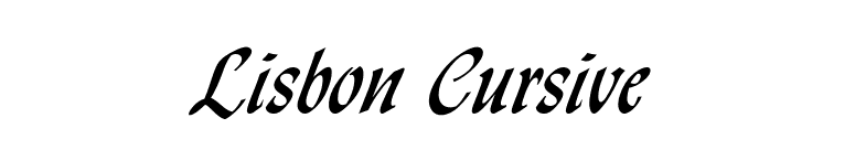 Lisbon Cursive font preview