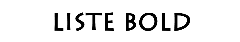 Liste Bold font preview