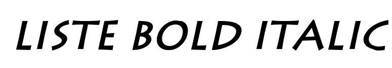 Liste Bold Italic font preview