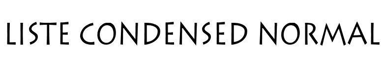 Liste Condensed Normal font preview