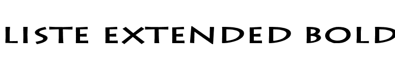 Liste Extended Bold font preview