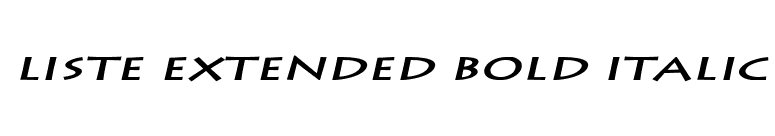 Liste Extended Bold Italic font preview