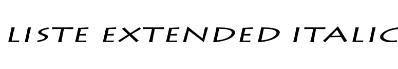 Liste Extended Italic font preview