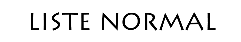 Liste Normal font preview