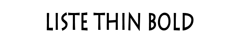Liste Thin Bold font preview