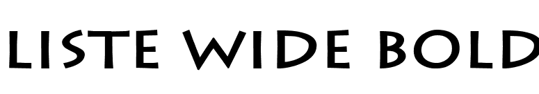 Liste Wide Bold font preview