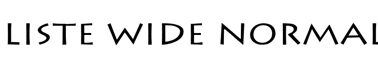 Liste Wide Normal font preview