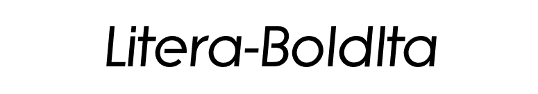 Litera-BoldIta font preview