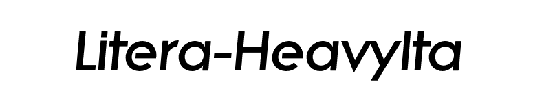 Litera-HeavyIta font preview